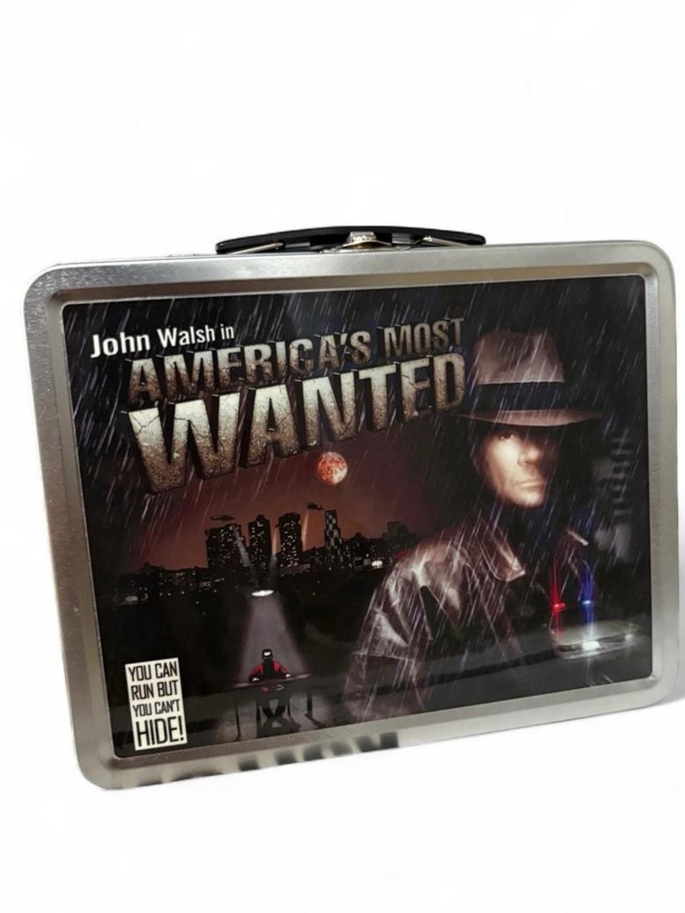 Rare TV Promo Americas Most Wanted Metal Lunchbox Tin John Walsh Fox Crime Show